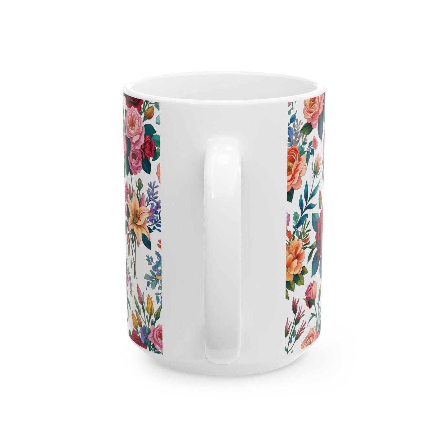 Floral Ceramic Mug - Perfect Gift, Coffee Mug, Tea Lover’s Gift, Kitchen Decor, Birthday Present, Home Office