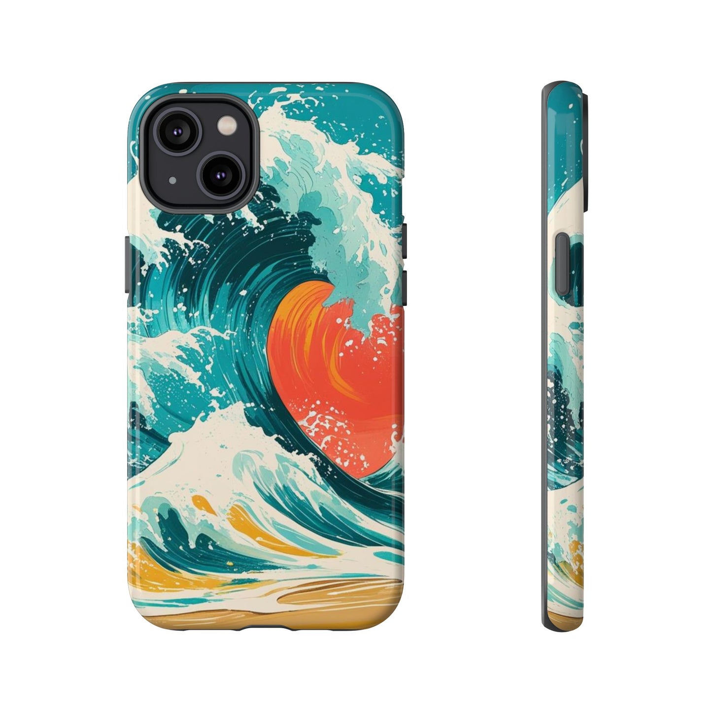 Ocean Wave Phone Cover, Tropical Phone Cover, Artistic Smartphone Cover, Waves Design, Summer Vibe Accessory, Gift for Beach Lovers