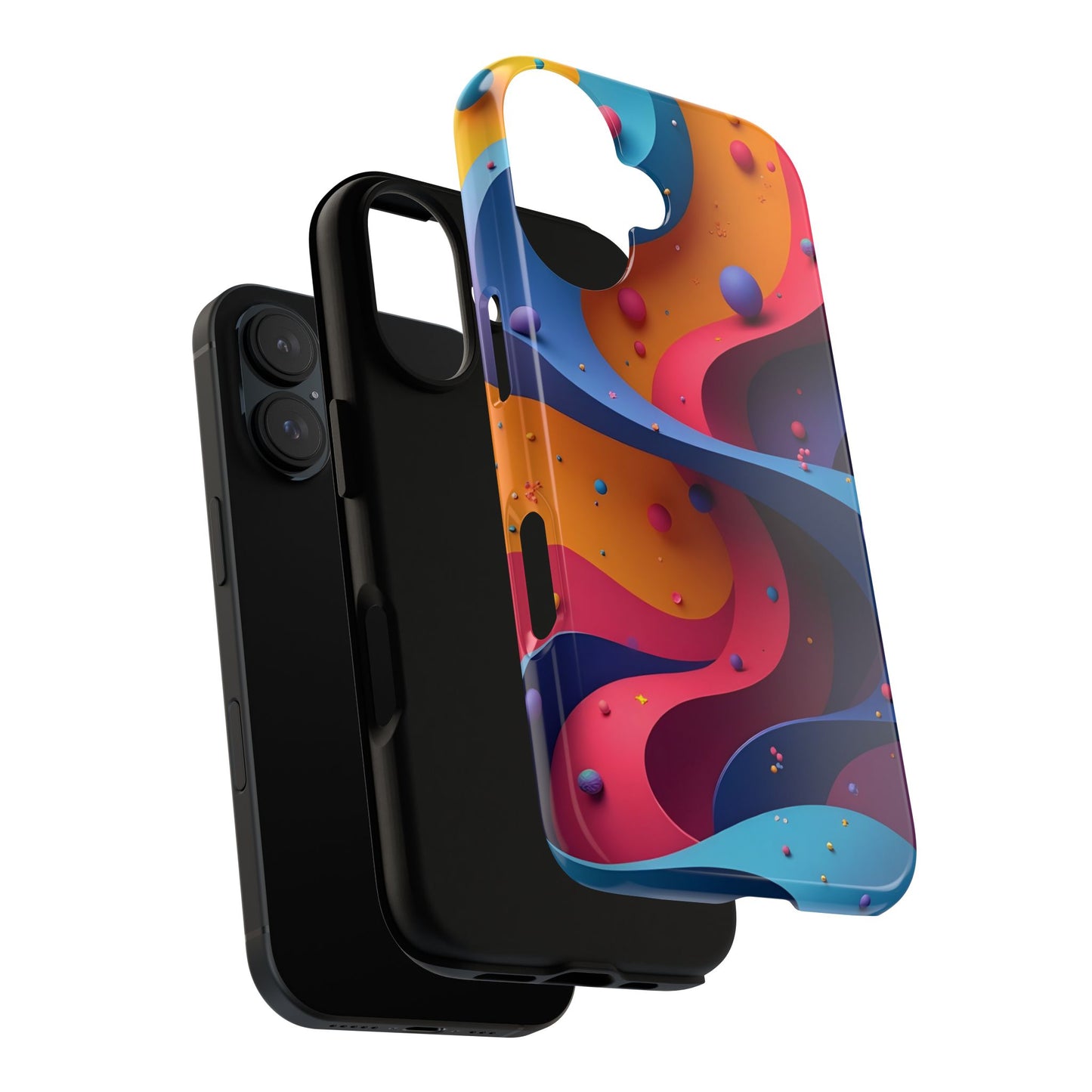Vibrant Phone Cover - Colorful Abstract Design, Shockproof Protector, Trendy Accessories, Gift for Tech Lovers, Fun Style