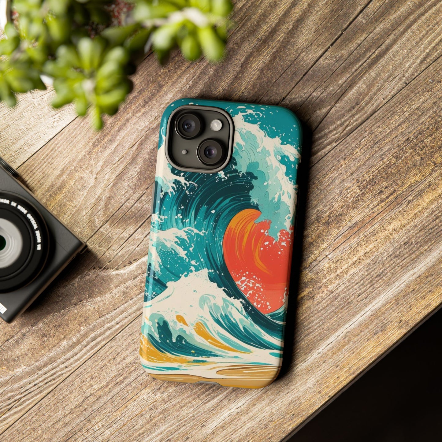 Ocean Wave Phone Cover, Tropical Phone Cover, Artistic Smartphone Cover, Waves Design, Summer Vibe Accessory, Gift for Beach Lovers