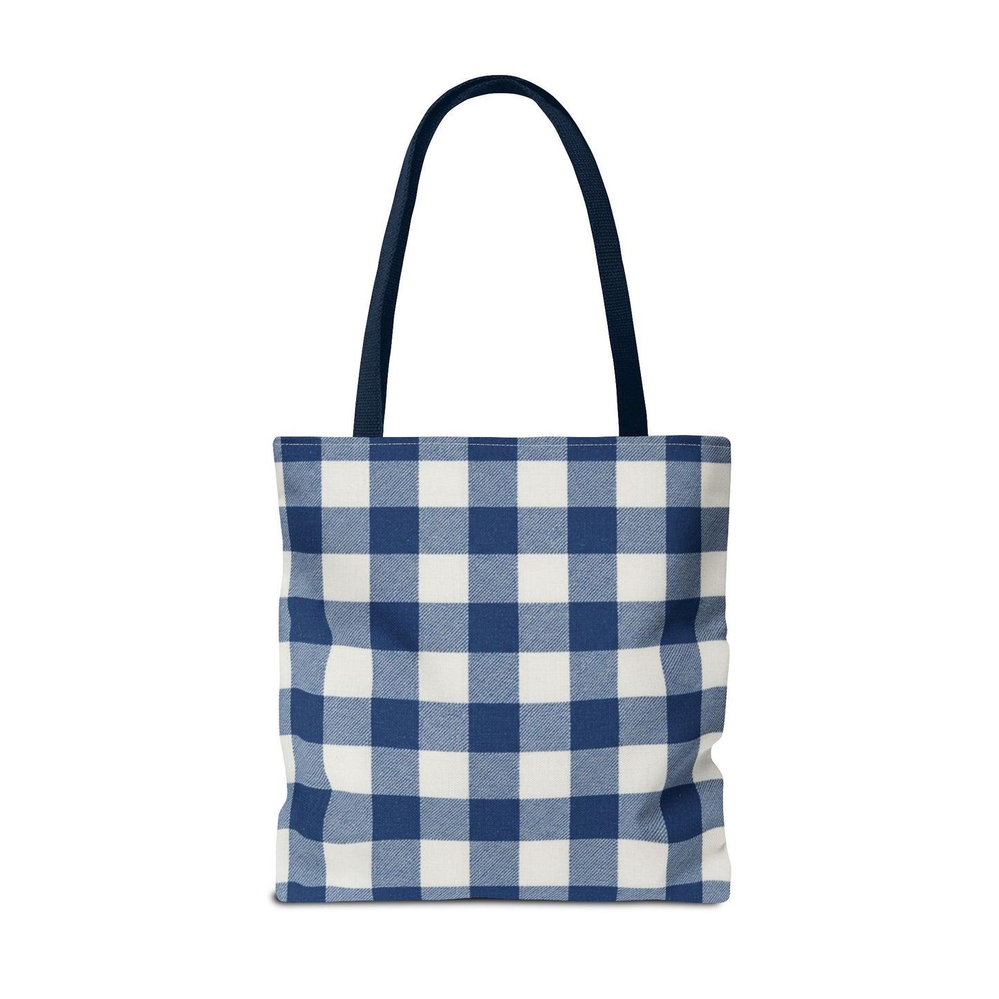 Stylish Blue Checkered Shopping Bag - Perfect for Everyday Use