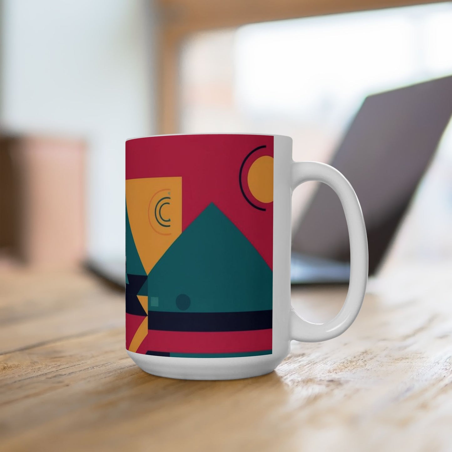 Colorful Geometric Coffee Mug - Vibrant Design for Creative Souls