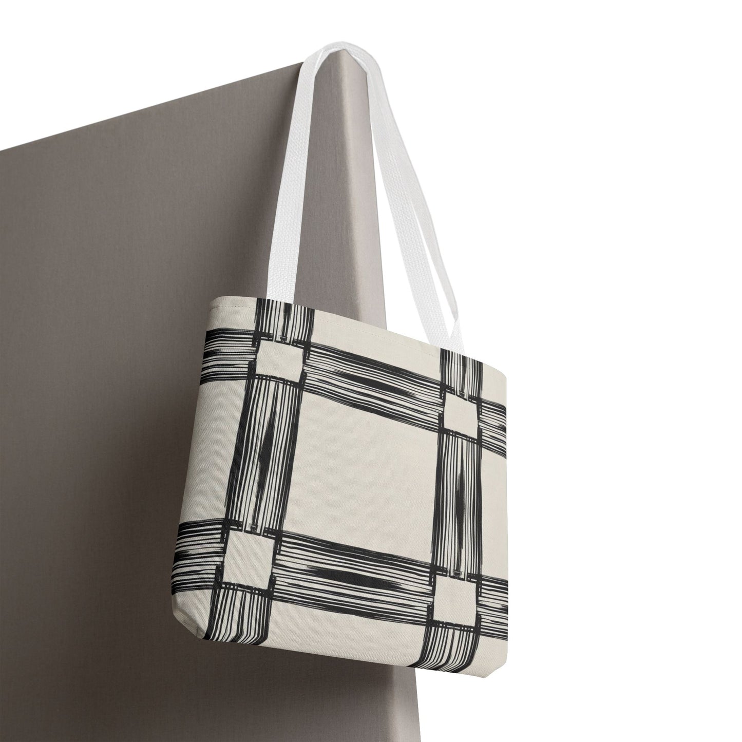 Stylish Minimalist Shopping Bag - Chic Black and White Design for Everyday Use