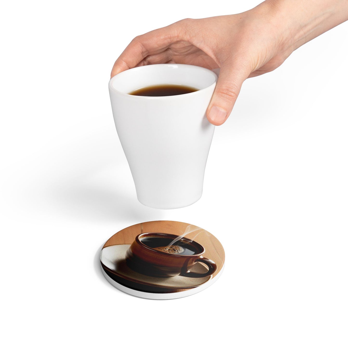 Cozy Coffee Ceramic Coaster - Perfect for Home and Kitchen Decor