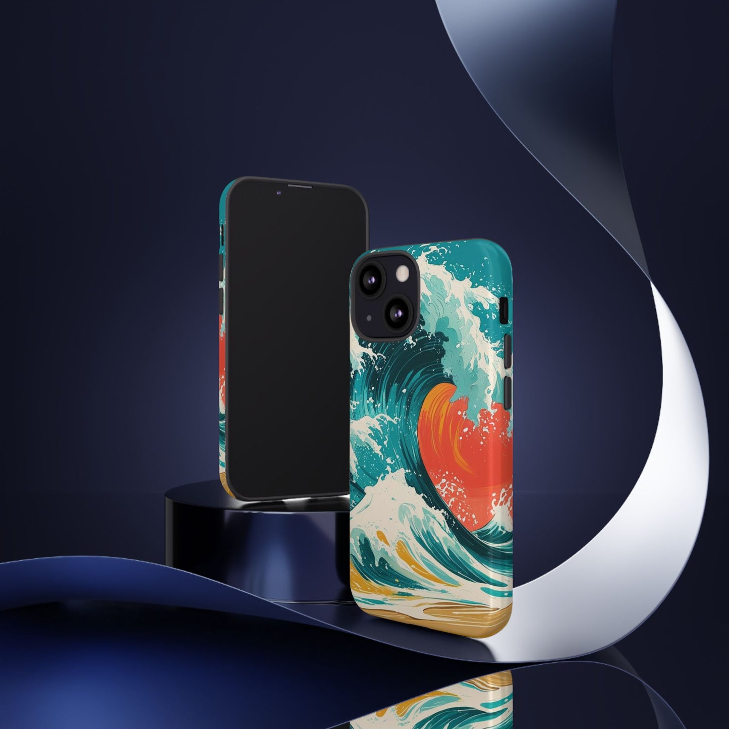 Ocean Wave Phone Cover, Tropical Phone Cover, Artistic Smartphone Cover, Waves Design, Summer Vibe Accessory, Gift for Beach Lovers