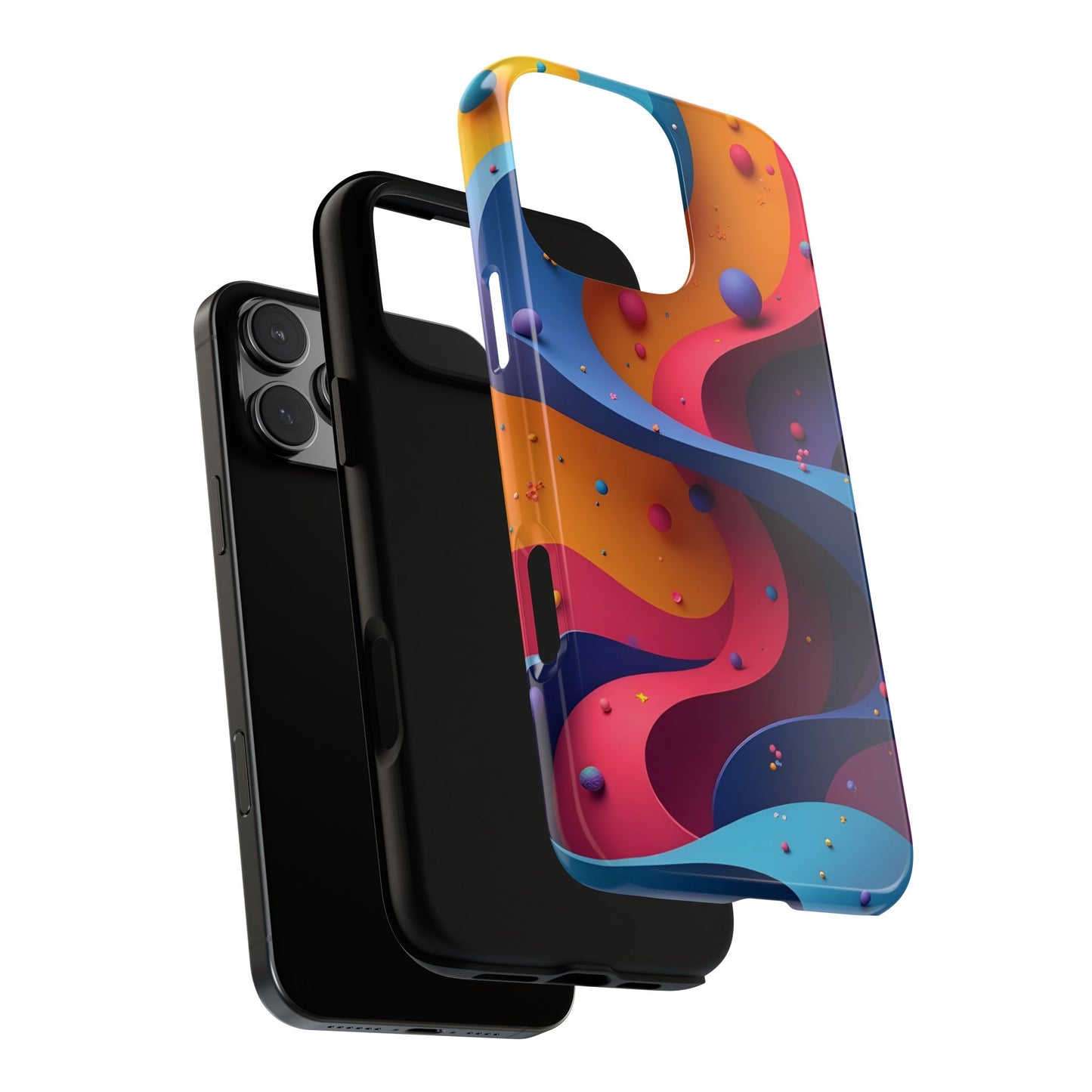 Vibrant Phone Cover - Colorful Abstract Design, Shockproof Protector, Trendy Accessories, Gift for Tech Lovers, Fun Style