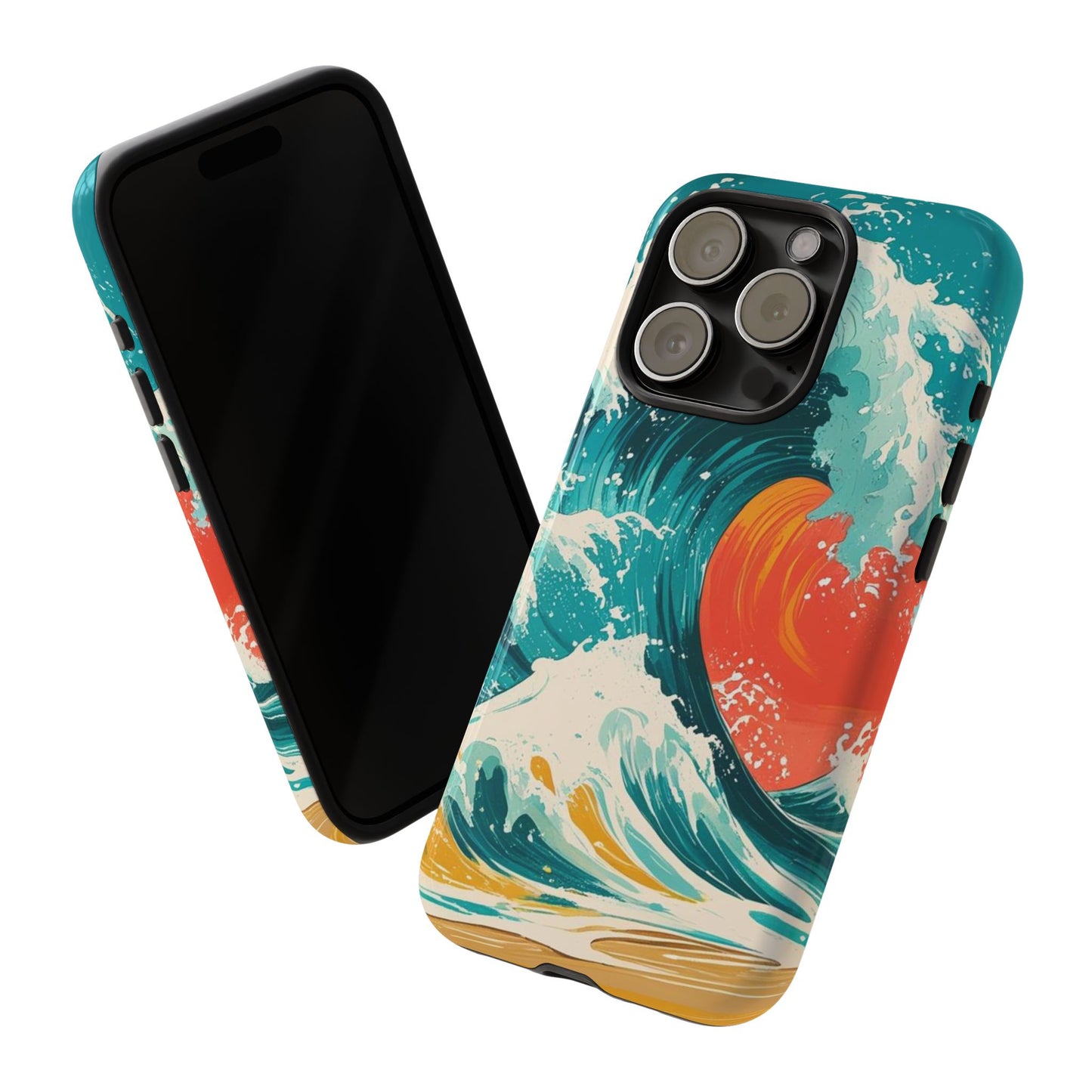 Ocean Wave Phone Cover, Tropical Phone Cover, Artistic Smartphone Cover, Waves Design, Summer Vibe Accessory, Gift for Beach Lovers