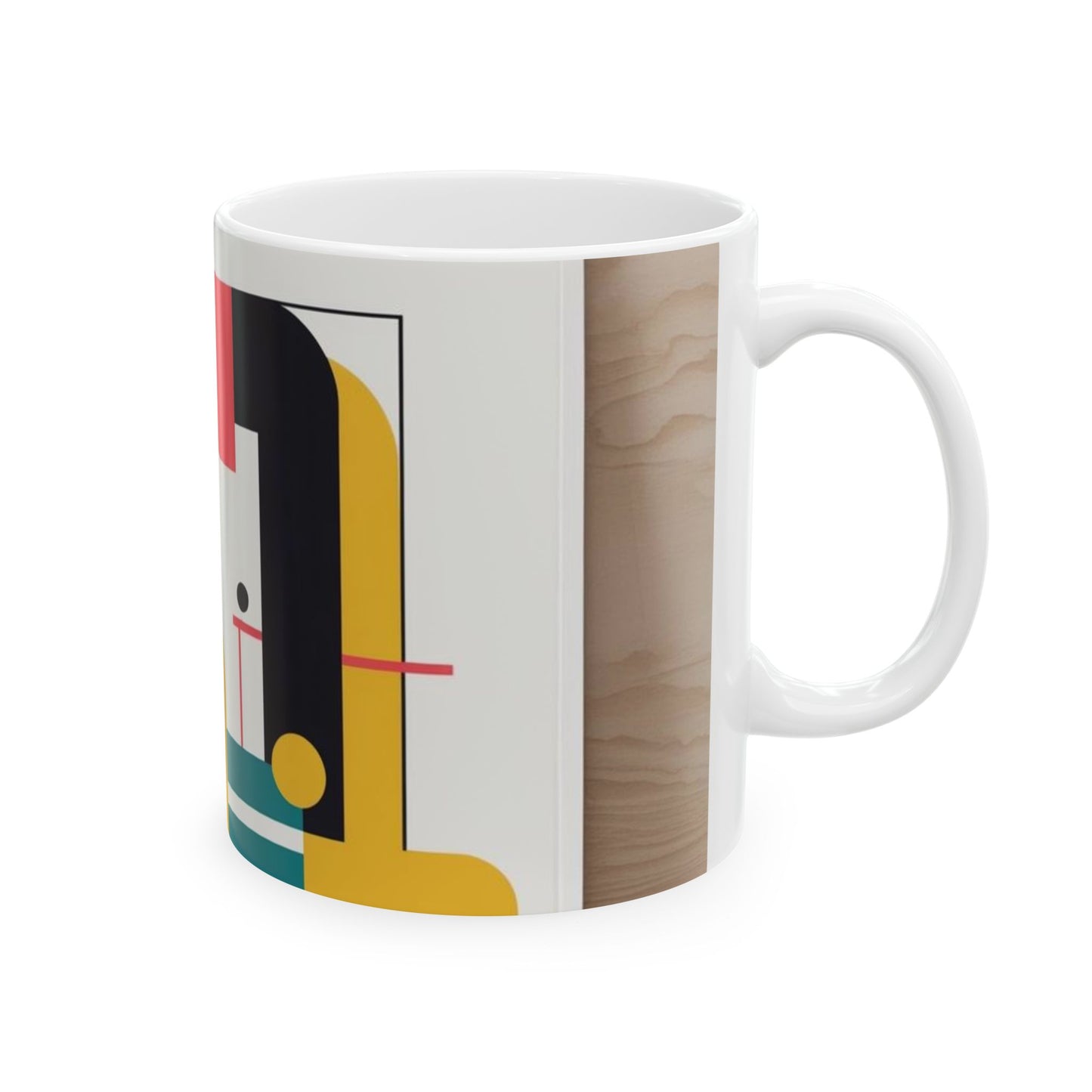 Modern Geometric Ceramic Mug - Perfect for Coffee Lovers