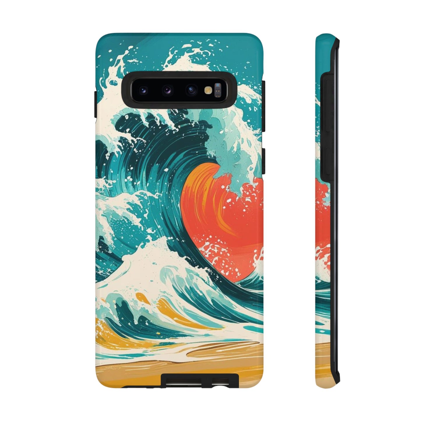 Ocean Wave Phone Cover, Tropical Phone Cover, Artistic Smartphone Cover, Waves Design, Summer Vibe Accessory, Gift for Beach Lovers