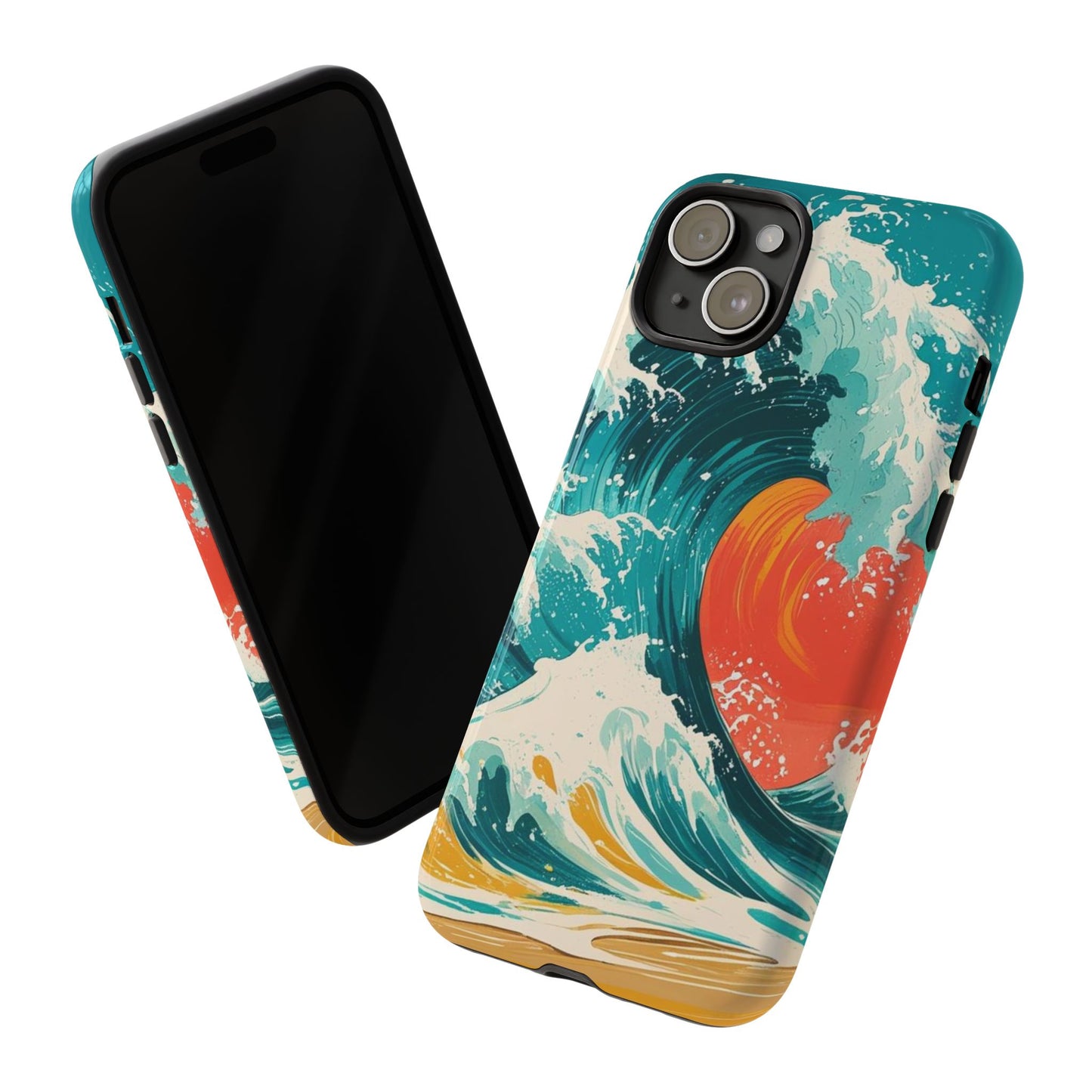 Ocean Wave Phone Cover, Tropical Phone Cover, Artistic Smartphone Cover, Waves Design, Summer Vibe Accessory, Gift for Beach Lovers