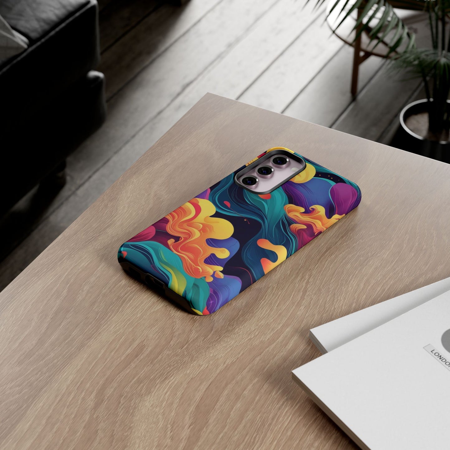 Colorful Phone Cover, Artistic Cellphone Cover, Unique Gift for Her, Trendy Accessories, Vibrant Protection