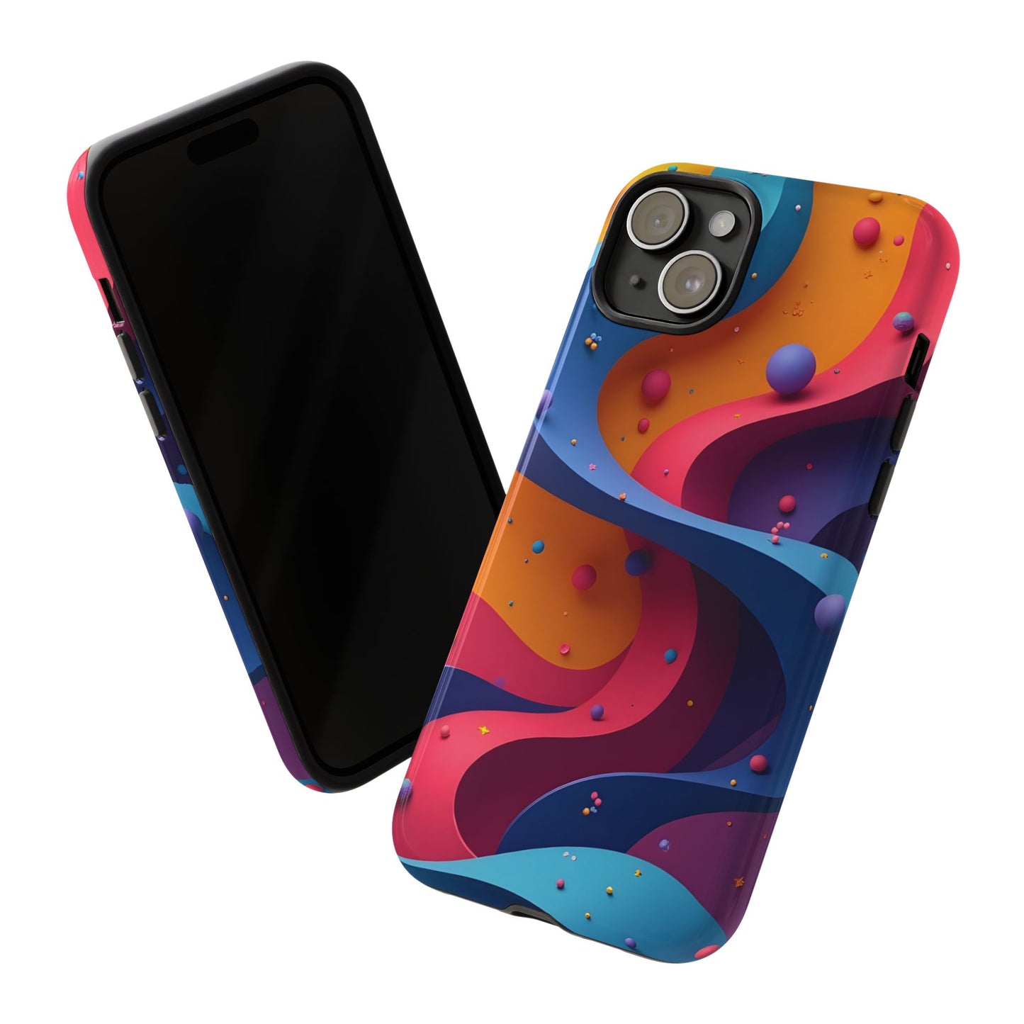 Vibrant Phone Cover - Colorful Abstract Design, Shockproof Protector, Trendy Accessories, Gift for Tech Lovers, Fun Style