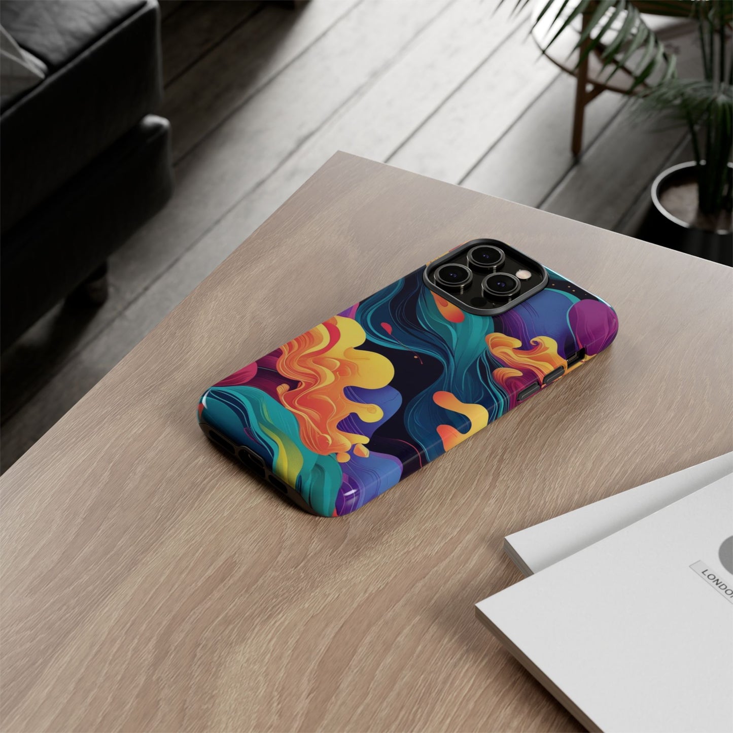 Colorful Phone Cover, Artistic Cellphone Cover, Unique Gift for Her, Trendy Accessories, Vibrant Protection