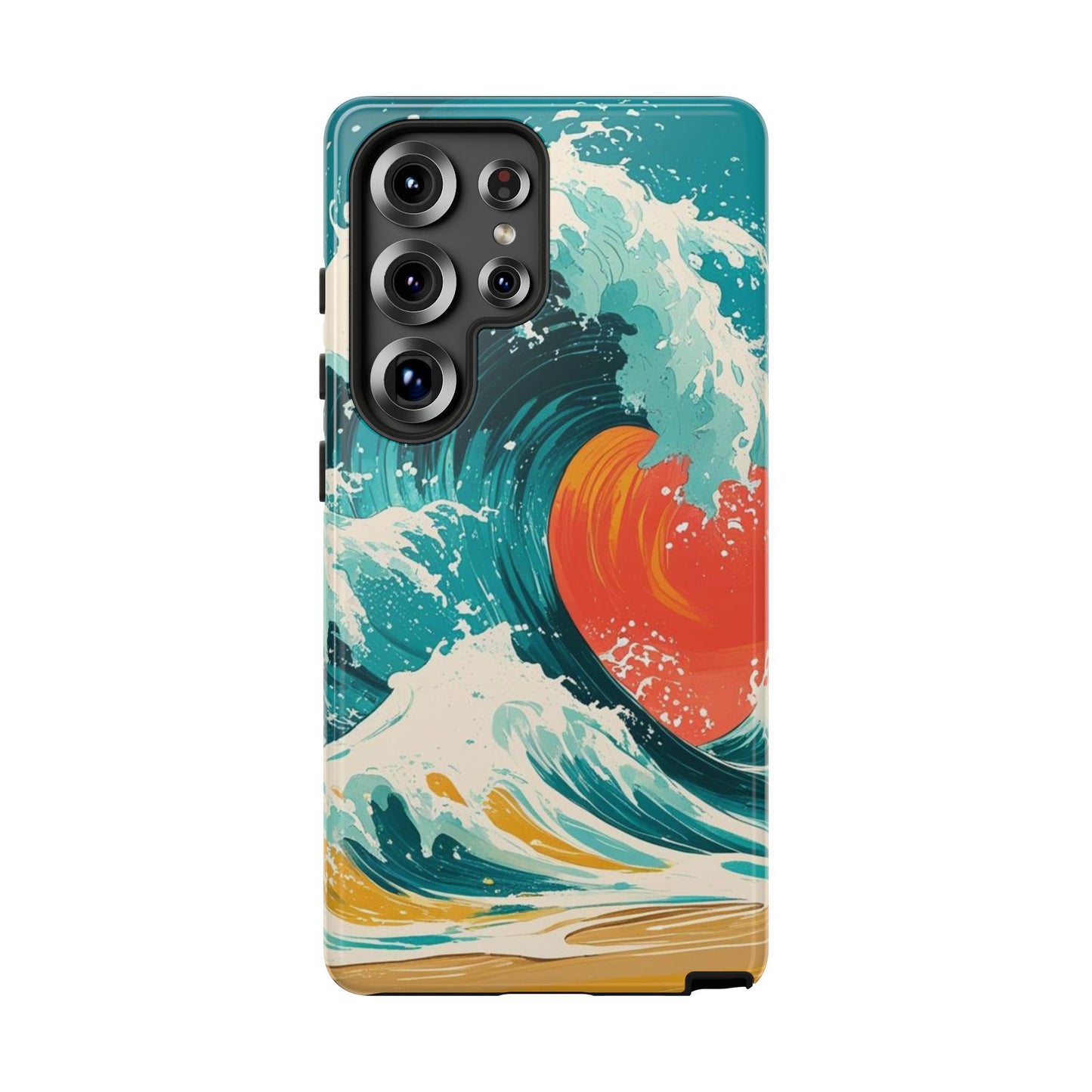 Ocean Wave Phone Cover, Tropical Phone Cover, Artistic Smartphone Cover, Waves Design, Summer Vibe Accessory, Gift for Beach Lovers