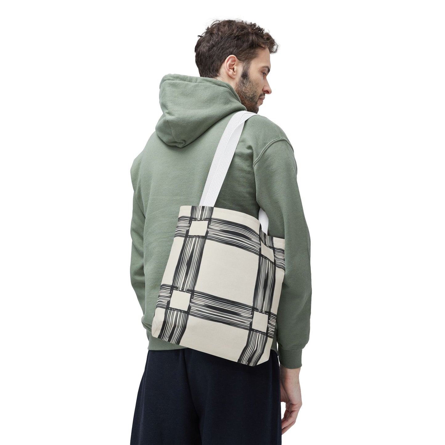 Stylish Minimalist Shopping Bag - Chic Black and White Design for Everyday Use